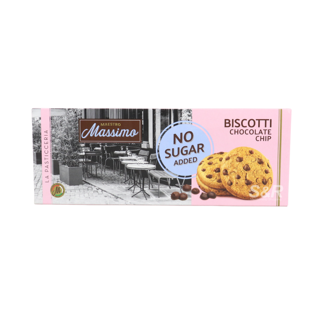 Maestro Massimo No Sugar Added Biscotti Chocolate Chip 135g